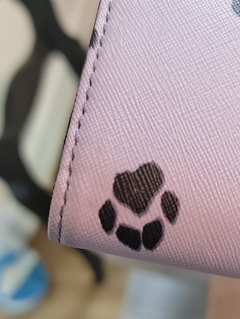 kate spade RARE Lilac Wallet with Black Paw Print and Gold Plaque - Picture 15 of 15